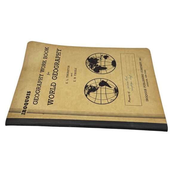 Iroquois Geography Workbook 1947 PB Book Trafalgar School Montreal Teacher Copy - Picture 12 of 13